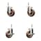 Service Caster 4 Inch 316SS High Temp Glass Filled Nylon 10mm Stem Caster Brakes SCC, 2PK SS316TS20S414-GFNSHT-M1015-2-TLB-2 - alternate 1